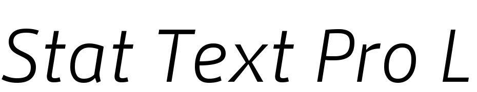 Stat Text Pro Light Italic Polices Telecharger